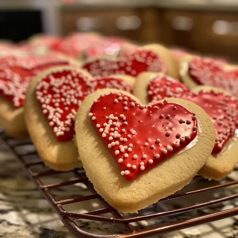Love at First Bite: The Ultimate Valentine Sugar Cookies Recipe Close-up of beautifully decorated Valentine's Day sugar cookies in heart shapes.