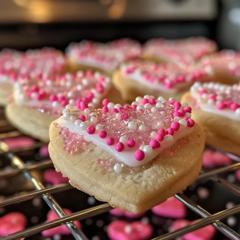 Bake Your Heart Out: Adorable and Easy Valentine’s Day Sugar Cookies A close-up view of heart-shaped Valentine's Day sugar cookies decorated with pastel icing.