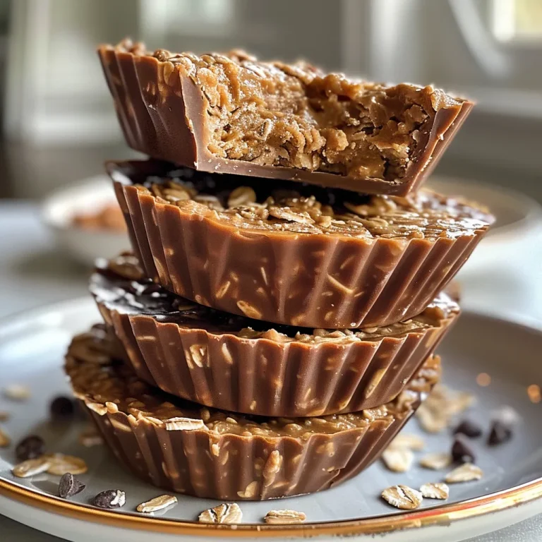 Satisfy Your Sweet Tooth: Effortless No-Bake Peanut Butter Oat Cups Close-up of No-Bake Peanut Butter Oat Cups with a creamy texture.