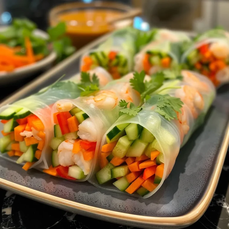 Wrap It Up: Fresh and Flavorful Rice Paper Wraps for Everyone Close-up of colorful rice paper wraps filled with fresh vegetables and shrimp.