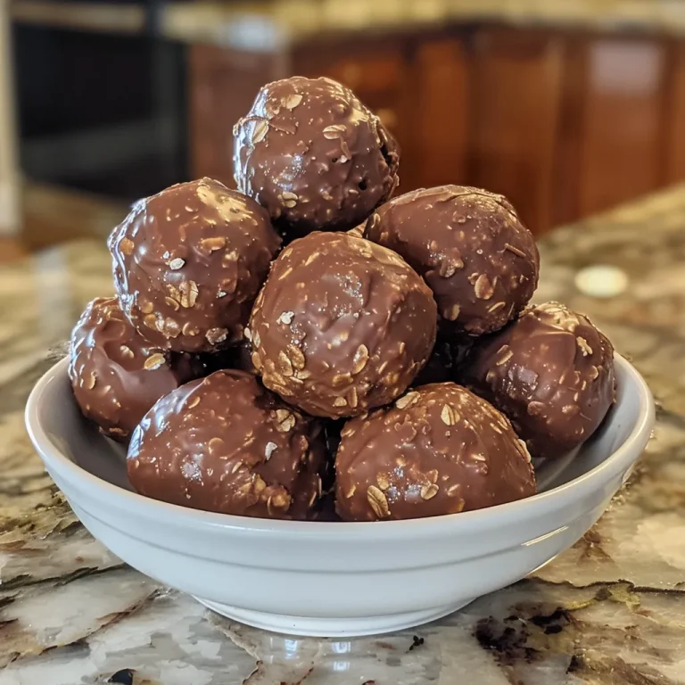 Close-up view of vegan chocolate peanut butter balls on a wooden surface.