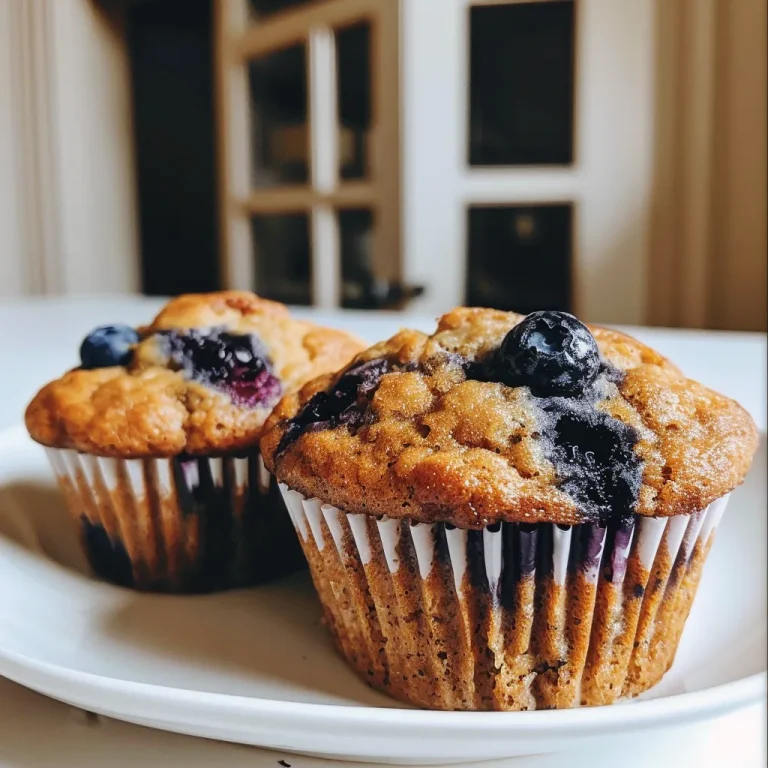 Wholesome Banana Blueberry Mini Muffins A Simple Joy Close-up side view of golden-brown banana and blueberry mini muffins.