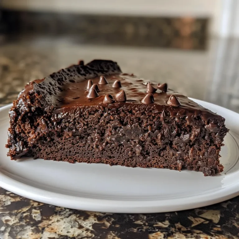 Decadent Yet Simple: Your Go-To Chocolate Banana Cake Recipe Close-up side view of a moist chocolate banana cake showcasing layers and texture.