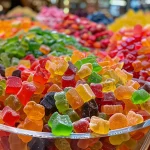 Close-up of a vibrant platter featuring an assortment of healthy sweet snacks.