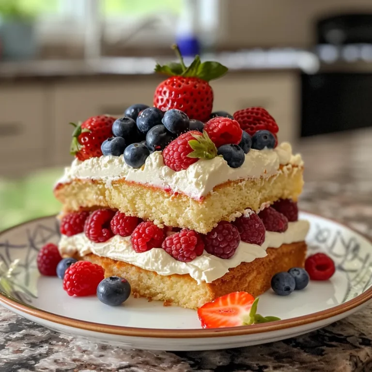Whip Up a Delightful Chantilly Berry Cake Simple Steps to Sweet Success Close-up view of a slice of Chantilly Berry Cake with layers of berries and creamy frosting.