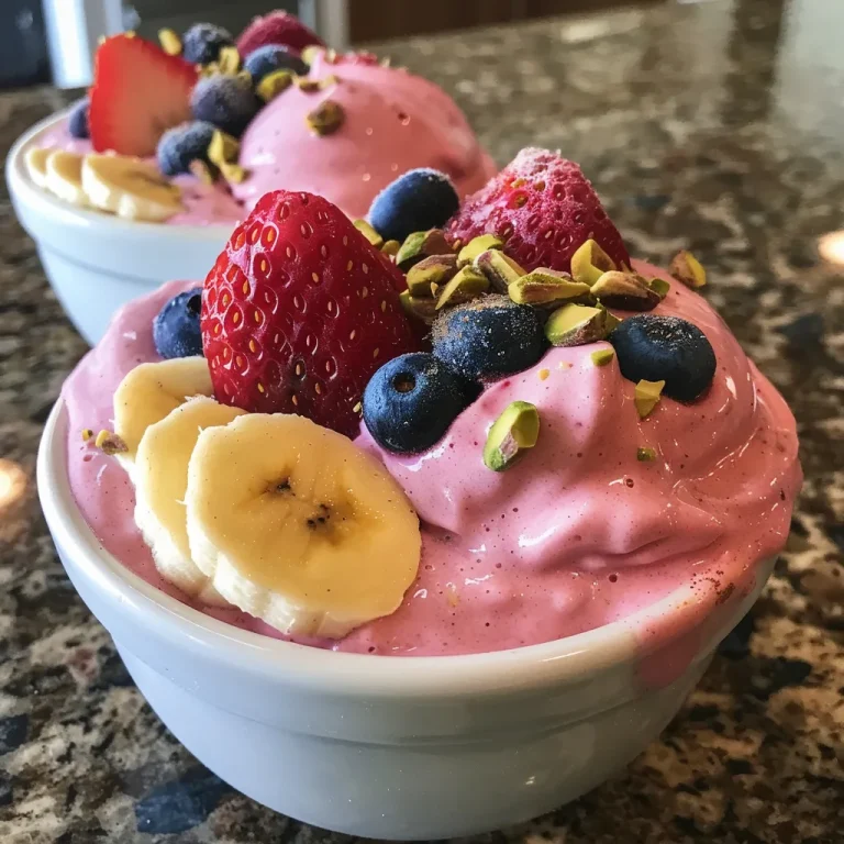 Chill Out with These Delicious Frozen Banana Berry Yogurt Cups Close-up view of frozen banana and berry yogurt cups with toppings.