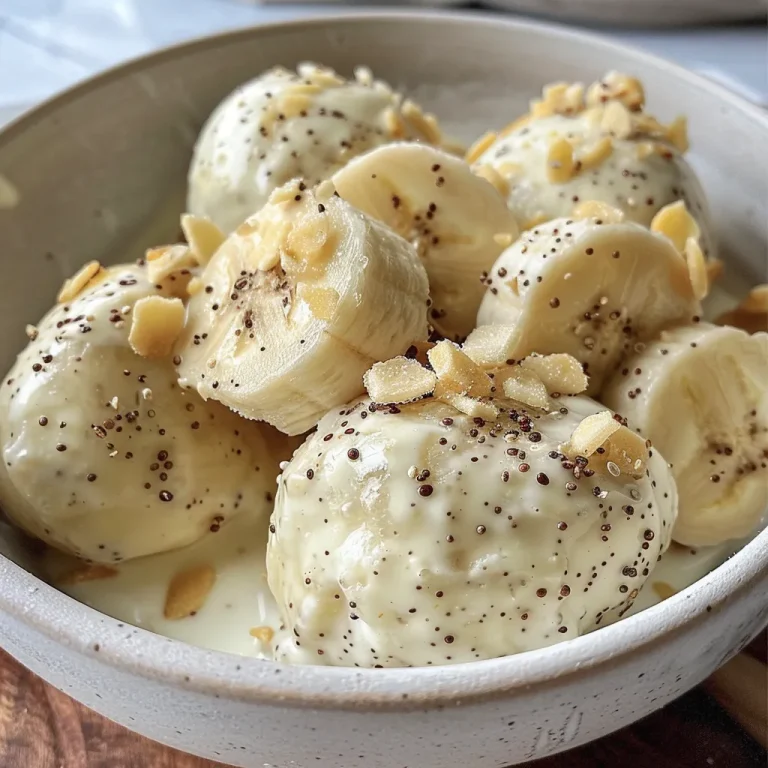 Close-up view of Frozen Banana Yogurt Bites on a white plate.