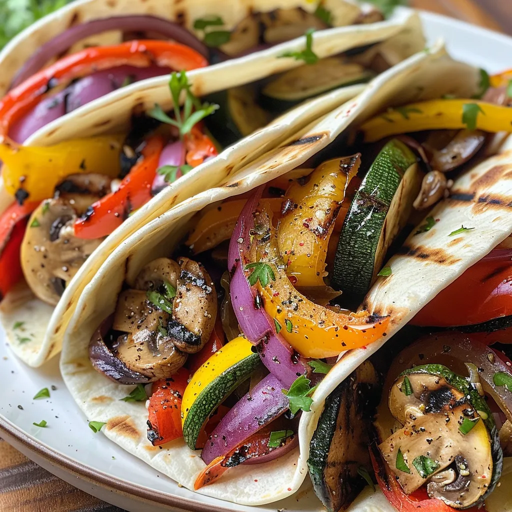 Side view of a delicious grilled veggie wrap showcasing vibrant ingredients.