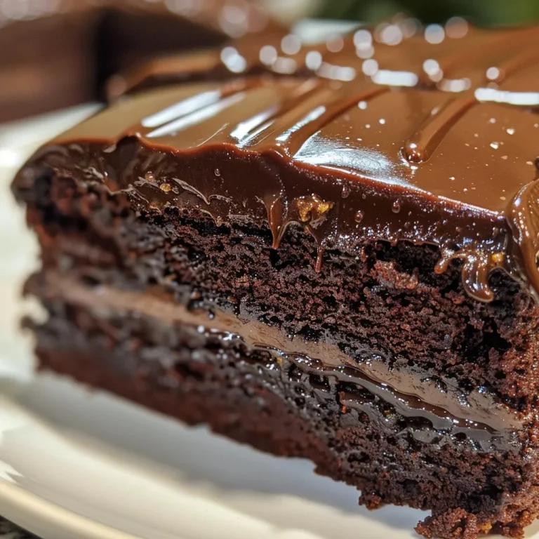 Side view of a moist chocolate orange cake with orange slices on top.