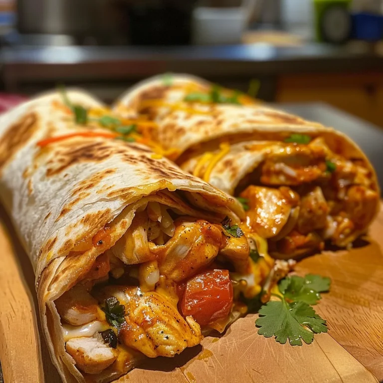 Unwrap Joy Your Go-To Spicy Chipotle Ranch Chicken Burrito Recipe A juicy Spicy Chipotle Ranch Chicken Burrito on a plate with coriander-lime rice.