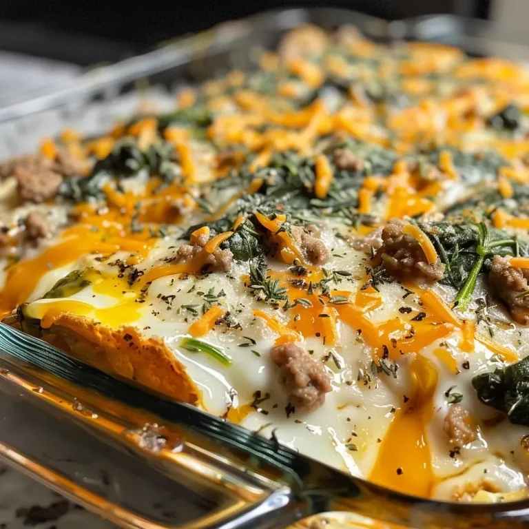 ['Close-up of a high protein ground turkey casserole topped with melted cheese and fresh spinach.', 'Juicy ground turkey casserole featuring a creamy texture and colorful bell peppers in a baking dish.', 'Side view of a savory ground turkey casserole, showcasing layers of cheese and spinach.', 'Deliciously baked ground turkey casserole with a golden cheese topping and a sprinkle of black pepper.']