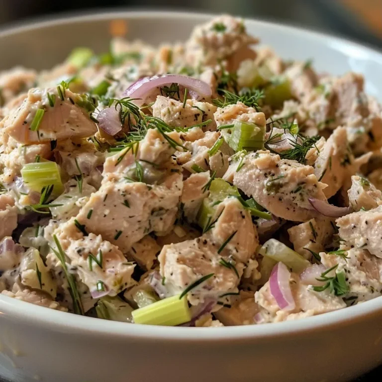 ['Close-up of a creamy tuna salad featuring Greek yogurt in a bowl, garnished with fresh dill.', 'Side view of a vibrant tuna salad made with Greek yogurt, celery, and red onion served in a dish.', 'Detailed shot of a healthy tuna salad with Greek yogurt and vegetables, displayed on a wooden surface.', 'Juicy high-protein tuna salad with Greek yogurt and fresh ingredients shown in a bowl.']