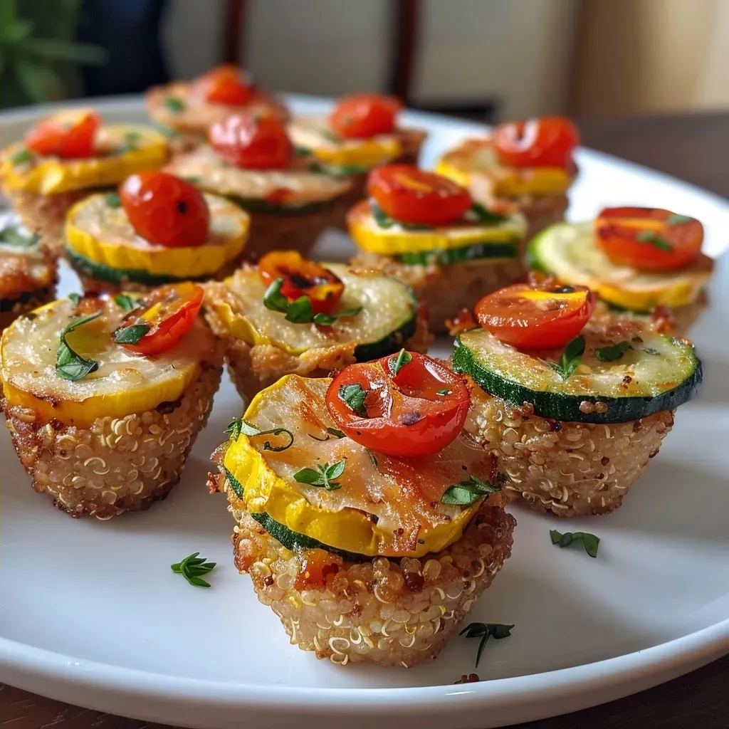 Side view of juicy quinoa and veggie filled turkey cups, showcasing vibrant ingredients.