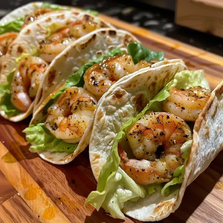 ['Close-up of a Shrimp Caesar Wrap, showcasing juicy shrimp and vibrant greens.', 'Side view of a freshly made Shrimp Caesar Wrap with visible shrimp and lettuce.', 'Delicious Shrimp Caesar Wrap filled with shrimp, romaine, and creamy dressing.', 'Juicy Shrimp Caesar Wrap featuring vibrant ingredients and a warm tortilla.']