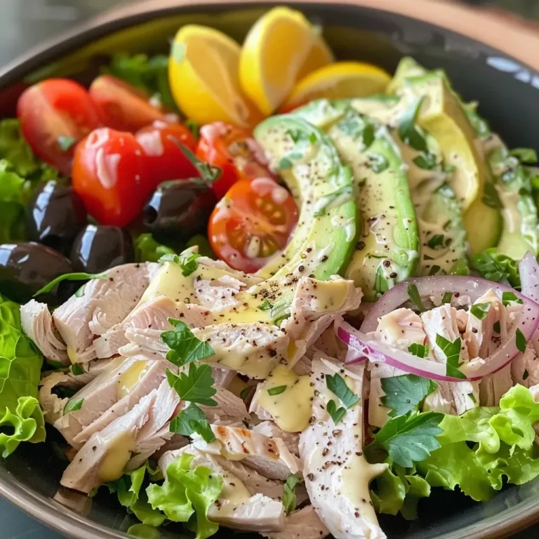 ['Close-up view of a colorful turkey salad with fresh ingredients.', 'Side angle of a vibrant Super Quick Turkey Salad featuring greens and tomatoes.', 'Juicy turkey salad arranged with chopped romaine and sliced vegetables.', 'Detailed shot of a turkey salad with avocado and hard-boiled eggs.']