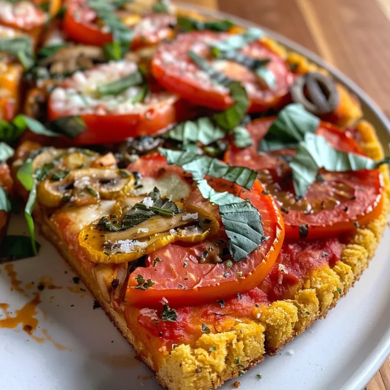 ['A close-up side view of a golden-brown chickpea pizza crust topped with fresh tomatoes and melted cheese.', 'A juicy chickpea pizza crust with vibrant tomato slices and herbs, captured from a side angle.', 'A detailed view of a gluten-free chickpea pizza crust, showcasing its textured surface and colorful toppings.', 'A rustic-looking chickpea pizza crust with gooey mozzarella and fresh basil leaves, taken with an iPhone.']