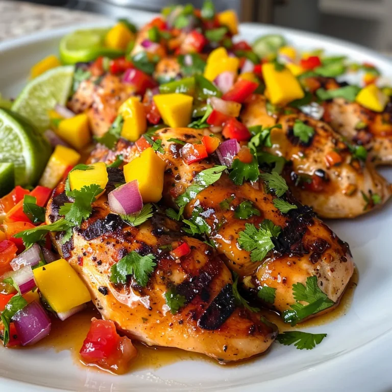 ['Close-up view of vibrant mango salsa in a bowl.', 'Fresh mango salsa with colorful ingredients displayed on a wooden table.', 'Juicy mango salsa featuring chopped vegetables in a dish.', 'Side view of mango salsa with diced mangos and herbs.']