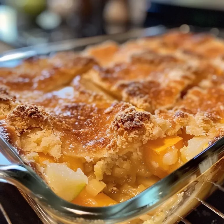 ['A close-up view of a warm Apple Butternut Squash Cobbler in a baking dish.', 'Side view of a freshly baked Apple Butternut Squash Cobbler topped with nuts and golden cornflakes.', 'A delicious Apple Butternut Squash Cobbler with a crispy topping displayed on a wooden surface.', 'Close-up shot of a homemade Apple Butternut Squash Cobbler with a glossy finish.']