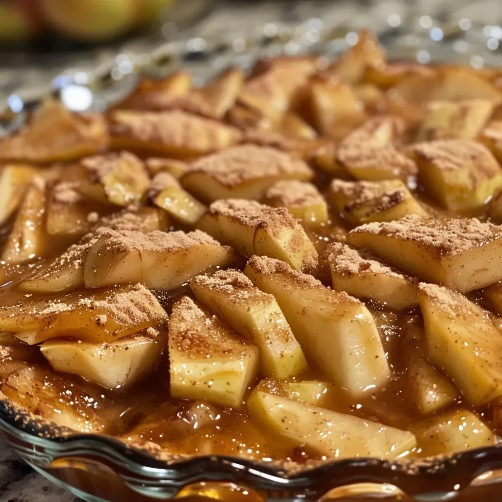 ['A close-up of warm apple pie dip served in a bowl with cinnamon sugar tortilla chips on the side.', 'Delicious apple pie dip with a golden-brown color, accompanied by crispy tortilla chips dusted with cinnamon sugar.', 'A side view of creamy apple pie dip in a dish, surrounded by sweet tortilla chips ready for dipping.', 'Warm apple pie dip in a bowl, garnished with cinnamon, served with freshly baked tortilla chips.']