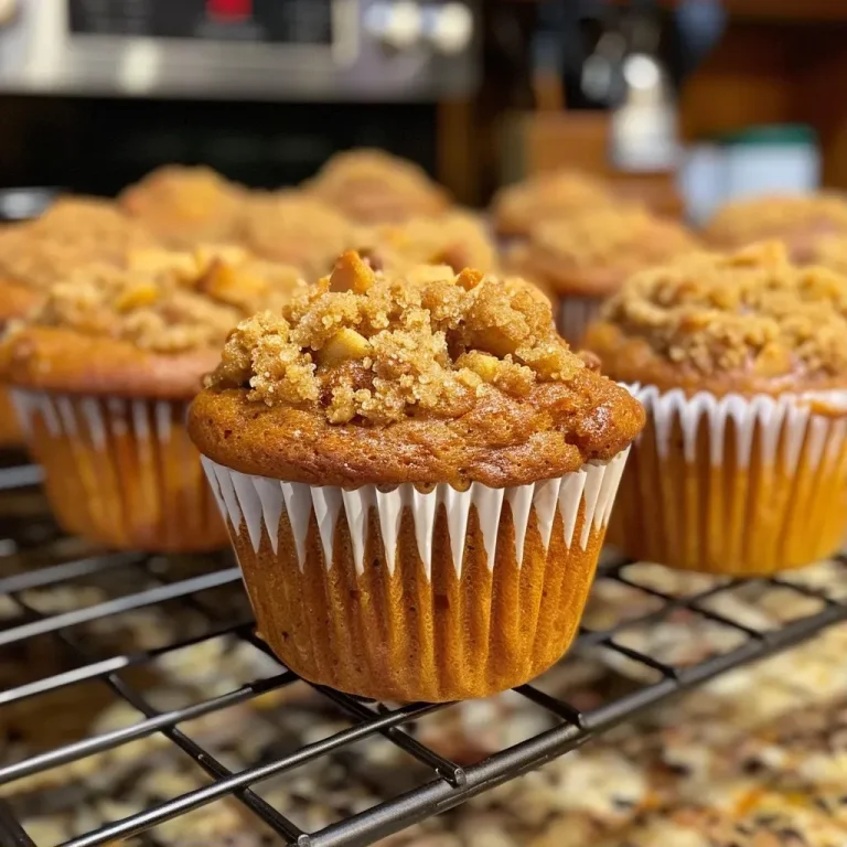 ['A close-up side view of freshly baked Apple Pumpkin Muffins, showcasing their moist texture and golden-brown tops.', 'Juicy Apple Pumpkin Muffins displayed on a rustic wooden table, highlighting their enticing spices and apple pieces.', 'A detailed side view of warm Apple Pumpkin Muffins, emphasizing their fluffy interior and crispy crust.', 'An overhead glimpse of Apple Pumpkin Muffins, revealing their rich, golden color and sprinkled cinnamon on top.']