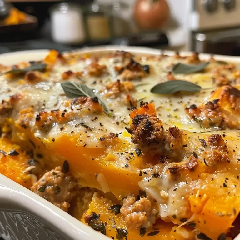 ['A side view close-up of a homemade butternut squash bake on a plate.', 'Juicy butternut squash bake with cubed vegetables and cheese, seen from the side.', 'Close-up of roasted butternut squash bake showcasing colorful ingredients and textures.', 'A detailed side view of a savory butternut squash bake with tomatoes and cheese.']