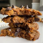 ['Close-up view of freshly baked Butternut Squash Cookies with a golden-brown exterior.', 'Side angle of soft, fluffy Butternut Squash Cookies topped with chocolate chips and nuts.', 'Delicious homemade Butternut Squash Cookies displayed on a rustic wooden surface.', 'Tempting Butternut Squash Cookies with a warm, inviting texture and rich color.']