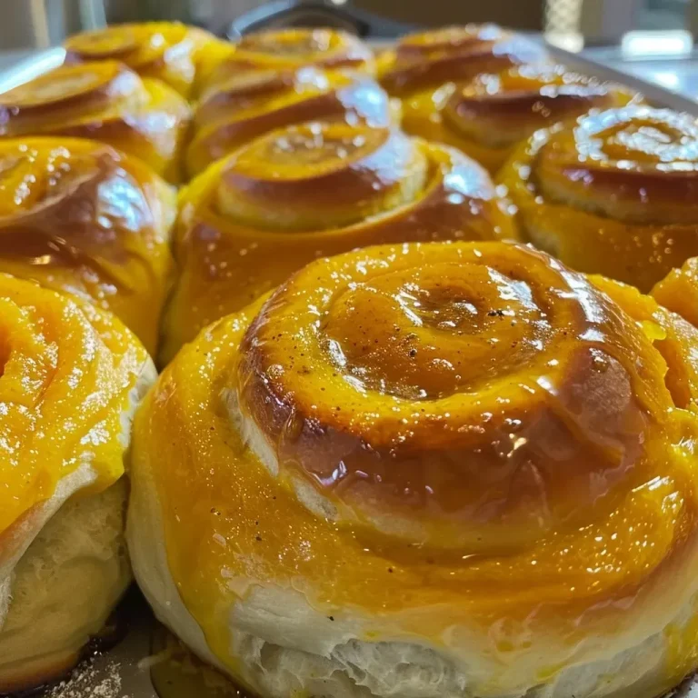 ['Close-up of golden-brown Butternut Squash Rolls stacked on a plate.', 'Side view of fluffy butternut squash rolls with a shiny, buttery crust.', 'Deliciously baked Butternut Squash Rolls with a warm, inviting color.', 'Freshly made butternut squash rolls, showcasing their texture and color.']