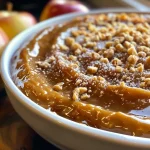 ['Close-up view of creamy caramel apple dip in a bowl with apple slices nearby.', 'Side perspective of caramel apple dip topped with toffee bits, surrounded by fresh apples.', 'Creamy dip with caramel drizzle and apple butter, served with crackers and apple slices.', 'Delicious-looking caramel apple dip in a dish, ready to be enjoyed with sliced apples.']