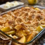 ['Close-up of a homemade apple cobbler with a golden brown crust and visible apple slices.', 'A delicious apple cobbler served warm, topped with a scoop of vanilla ice cream.', 'Side view of freshly baked apple cobbler, showcasing its flaky crust and juicy apple filling.', 'A tempting slice of apple cobbler on a plate, garnished with a sprinkle of sugar and ice cream.']