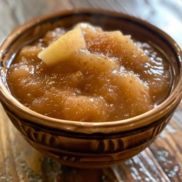 ['Close-up of a jar filled with ginger pear cinnamon applesauce, highlighting its chunky texture.', 'Side view of a bowl of ginger pear cinnamon applesauce, showcasing the colorful blend of apples and pears.', 'Detailed shot of homemade ginger pear cinnamon applesauce, featuring pieces of fruit clearly visible.', 'Vivid image of ginger pear cinnamon applesauce in a glass jar, emphasizing its rich, warm color.']