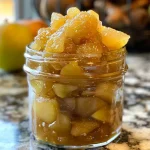 ['Close-up of a jar filled with gingered pear preserves, showcasing its vibrant color and texture.', 'Side view of glossy gingered pear preserves in a glass jar, with visible pear chunks.', 'Detailed shot of gingered pear preserves, highlighting the juicy consistency and vibrant lime zest.', 'A jar of gingered pear preserves with fresh ingredients like lime and ginger visible beside it.']