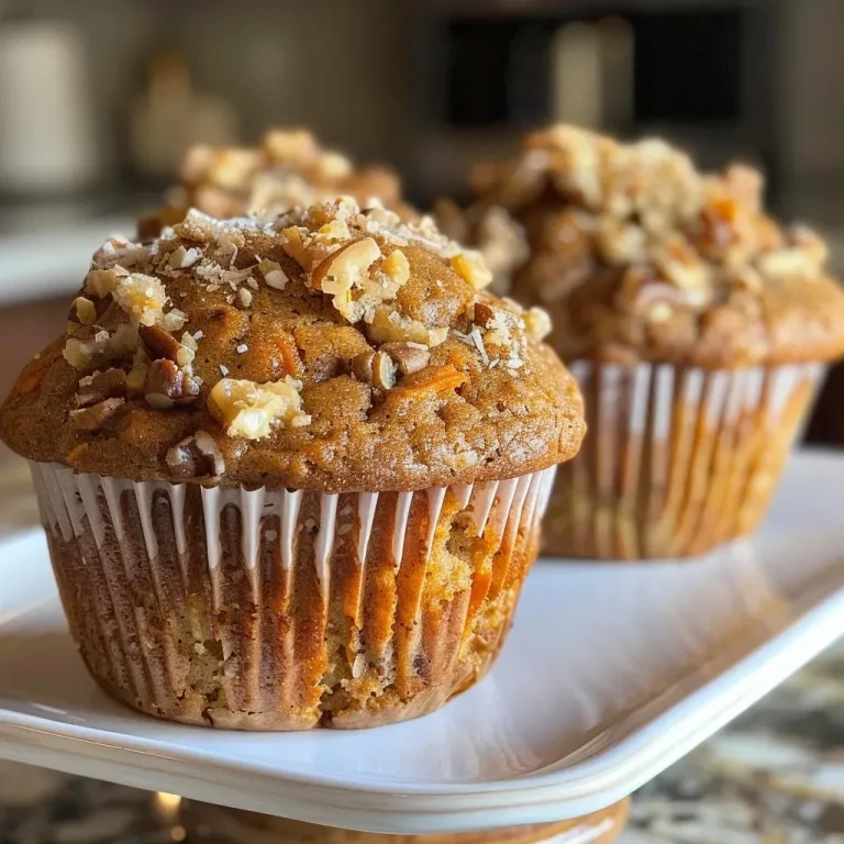 ['Side view of a golden muffin with a textured top and a few apple pieces visible.', 'Close-up of a freshly baked muffin showing a moist interior and golden crust.', 'A juicy muffin with a rich color, featuring bits of apple and nuts in the batter.', 'Detailed view of a muffin highlighting its fluffy texture and embedded ingredients.']