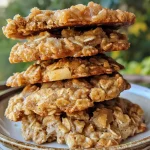 ['Close-up view of Healthy Apple Pie Oatmeal Cookies featuring a golden-brown surface and visible oat and apple pieces.', 'Side angle of freshly baked Healthy Apple Pie Oatmeal Cookies showing a soft texture and apple chunks.', 'Delicious Healthy Apple Pie Oatmeal Cookies captured with a focus on their chewy texture and cinnamon dusting.', 'Close-up shot of Healthy Apple Pie Oatmeal Cookies highlighting their moist interior and apple pieces.']