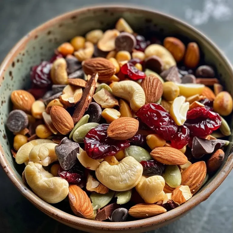 ['Close-up of a colorful high protein trail mix featuring nuts, seeds, and chocolate chips.', 'Side view of a bowl filled with high protein trail mix showcasing dried cranberries and roasted edamame.', 'Detailed image of a vibrant trail mix containing almonds, cashews, peanuts, sunflower seeds, and chocolate.', 'Tasty assortment of high protein trail mix ingredients, highlighting dried fruit and various nuts.']