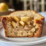 ['Close-up of a sliced Honeycrisp Apple Bread with visible apple chunks and a golden-brown crust.', 'Side view of Honeycrisp Apple Bread highlighting its moist texture and sweet apple pieces.', 'Juicy Honeycrisp Apple Bread sitting on a wooden cutting board, showcasing its soft interior.', 'Detailed view of Honeycrisp Apple Bread with a sprinkle of cinnamon on top and chopped apples inside.']
