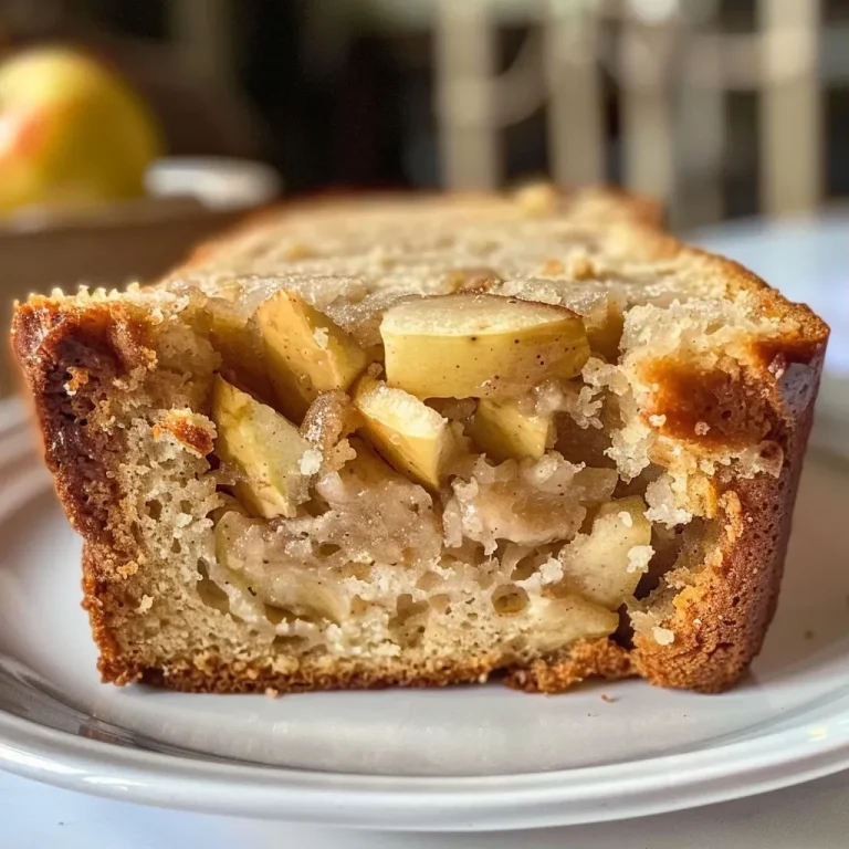 ['Close-up of a sliced Honeycrisp Apple Bread with visible apple chunks and a golden-brown crust.', 'Side view of Honeycrisp Apple Bread highlighting its moist texture and sweet apple pieces.', 'Juicy Honeycrisp Apple Bread sitting on a wooden cutting board, showcasing its soft interior.', 'Detailed view of Honeycrisp Apple Bread with a sprinkle of cinnamon on top and chopped apples inside.']