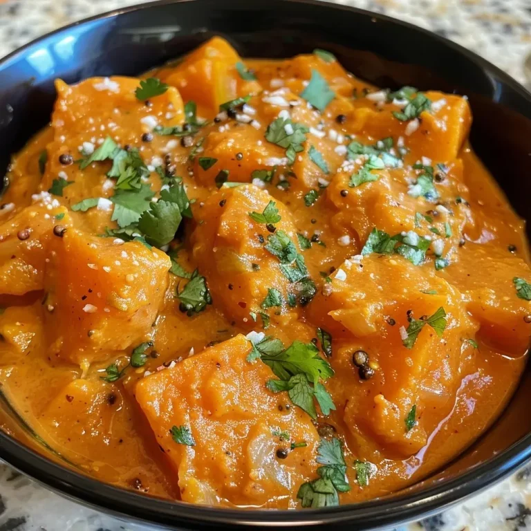 ['A close-up view of a bowl of Indian pumpkin curry with vibrant colors and garnished with fresh cilantro.', 'Side view of a creamy pumpkin curry in a rustic bowl, showcasing its rich texture and spices.', 'An appetizing close-up of Indian pumpkin curry, highlighting its vivid orange color and garnishing.', 'A detailed shot of Indian pumpkin curry with coconut milk, featuring spices and garnished with cilantro.']