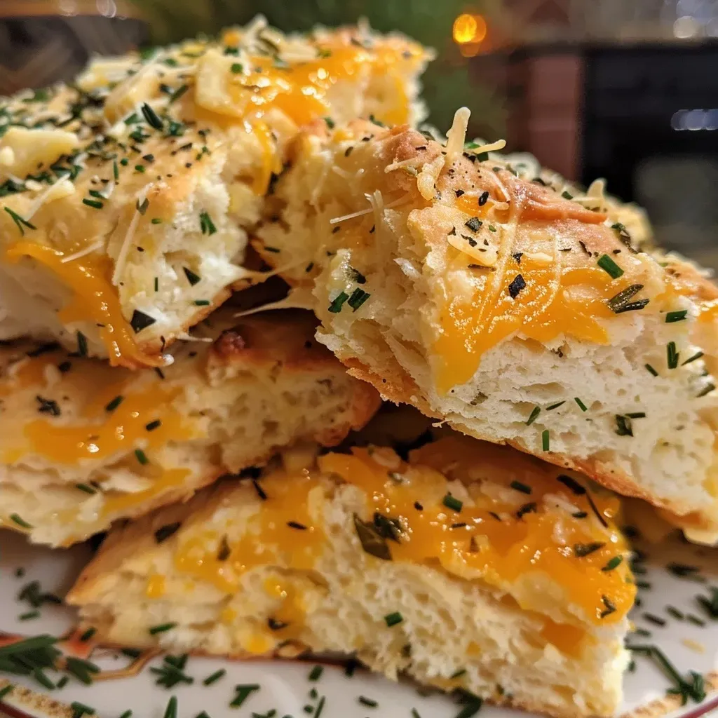 A side view of freshly baked Irish Cheddar and Herb Scones with a golden crust and a fluffy interior.