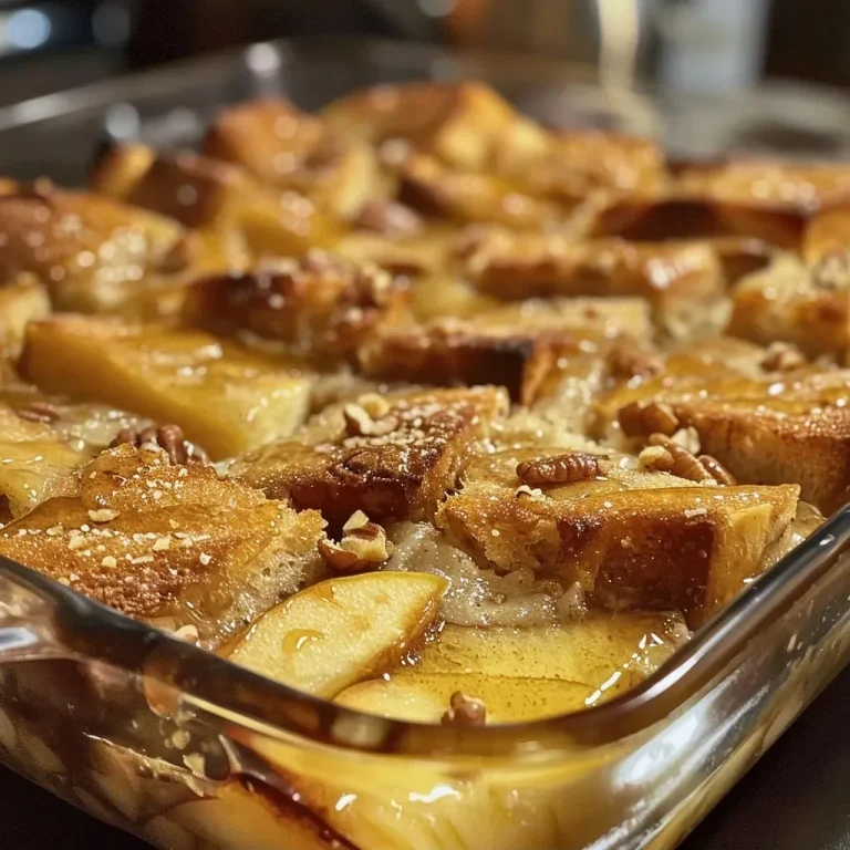 ['Close-up view of Low Calorie Bread Pudding with a golden-brown crust.', 'Side profile of a luscious Low Calorie Bread Pudding topped with pecans and apple chunks.', 'Slice of Low Calorie Bread Pudding showing moist texture and rich color.', 'Juicy Low Calorie Bread Pudding displayed on a plate, garnished with cinnamon.']