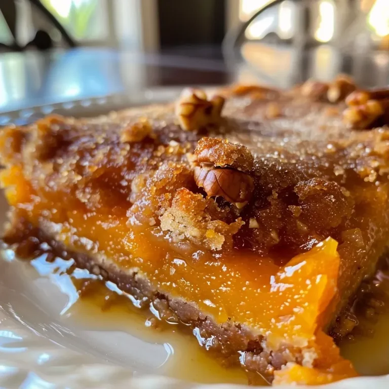 ['Close-up side view of a baked Pumpkin Cobbler with a golden-brown crust.', 'A delicious slice of Pumpkin Cobbler showcasing a gooey pumpkin filling and crunchy topping.', 'Rich, bubbling Pumpkin Cobbler fresh out of the oven, with a sprinkle of cinnamon on top.', 'Side angle view of a serving of Pumpkin Cobbler, highlighting its textured layers and warm color.']