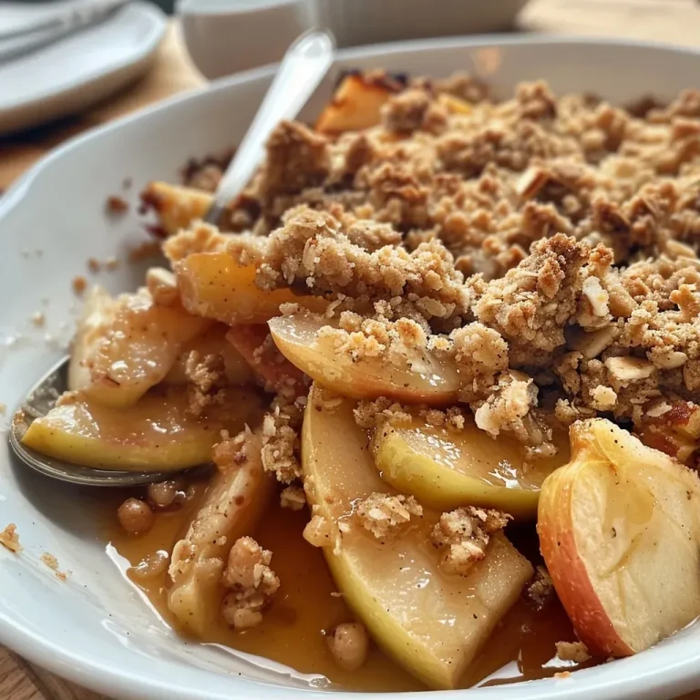 ['Close-up view of a freshly baked Spiced Apple Crumble with a golden crisp topping.', 'Side view of a delicious Spiced Apple Crumble, highlighting its juicy apple filling and crumbly texture.', 'Juicy Spiced Apple Crumble in a baking dish, showcasing its golden brown topping and apple slices.', 'Delicious Spiced Apple Crumble with a flaky crust, filled with cinnamon-spiced apple chunks and raisins.']