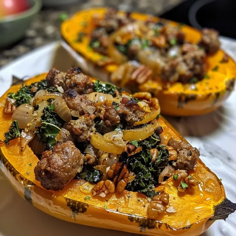 ['Close-up view of stuffed butternut squash filled with quinoa, lentils, and spinach.', 'Side view of a roasted butternut squash displaying a colorful stuffing of veggies and nuts.', 'Juicy stuffed butternut squash with a hearty blend of quinoa, lentils, and cranberries.', 'A beautifully presented butternut squash, halved and filled with vibrant ingredients.']