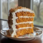 ['A close-up side view of a Sweet Potato Layer Cake showcasing its fluffy layers and vibrant orange color.', 'Side profile of a moist Sweet Potato Layer Cake with cream frosting, displaying multiple layers.', 'Detailed side view of a Sweet Potato Layer Cake, revealing the texture and rich color of the sweet potato filling.', 'A tempting side shot of a Sweet Potato Layer Cake with distinct layers and a creamy finish.']
