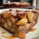 ['Close-up side view of a Toffee Apple Cake, showcasing its moist layers and apple chunks.', 'Side view of a freshly baked Toffee Apple Cake with a glossy toffee glaze and apple pieces visible.', 'Juicy Toffee Apple Cake displayed from the side, highlighting its rich texture and caramel drizzle.', 'Detailed side profile of a Toffee Apple Cake, revealing soft cake layers and chunks of baked apples.']
