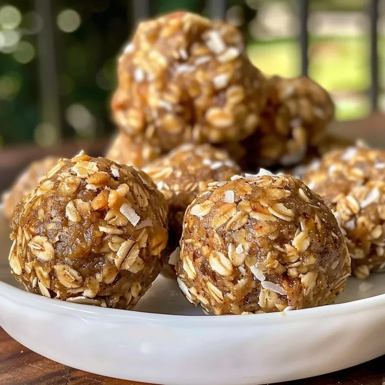 ['Close-up view of walnut oatmeal energy balls with a golden-brown exterior.', 'Side view of delicious walnut oatmeal energy balls, showcasing their texture.', 'Deliciously textured walnut oatmeal energy balls, featuring oats and nuts.', 'Juicy walnut oatmeal energy balls displayed on a simple background.']