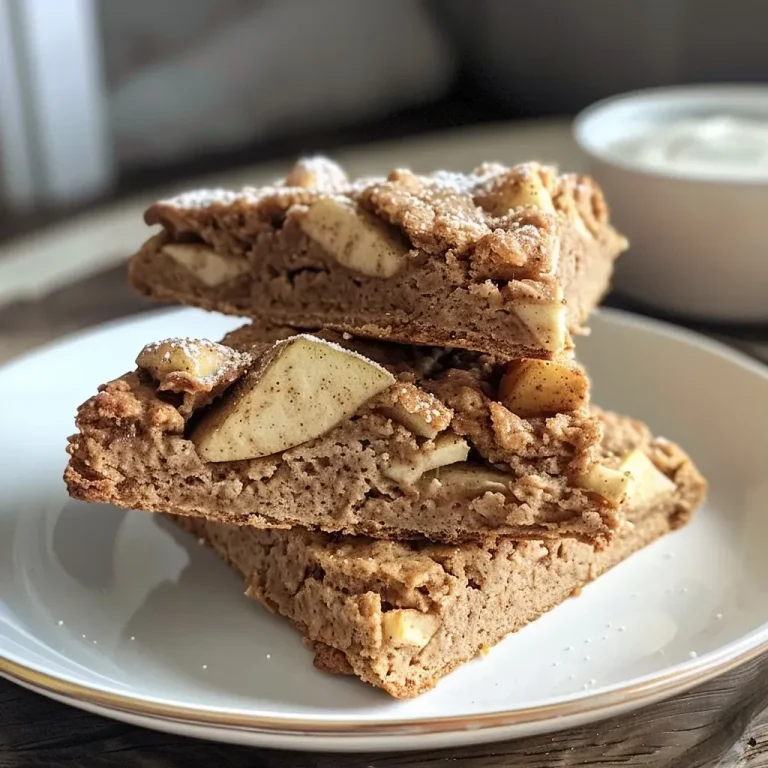['Close-up side view of golden-brown Apple Chai Protein Scones with a crumbly texture.', 'Juicy and inviting Apple Chai Protein Scones arranged on a plate, showcasing their fluffy interior.', 'A detailed view of Apple Chai Protein Scones, highlighting bits of grated apple and a sprinkle of powdered sugar.', 'Freshly baked Apple Chai Protein Scones, featuring a glossy glaze and warm spices visible on the surface.']