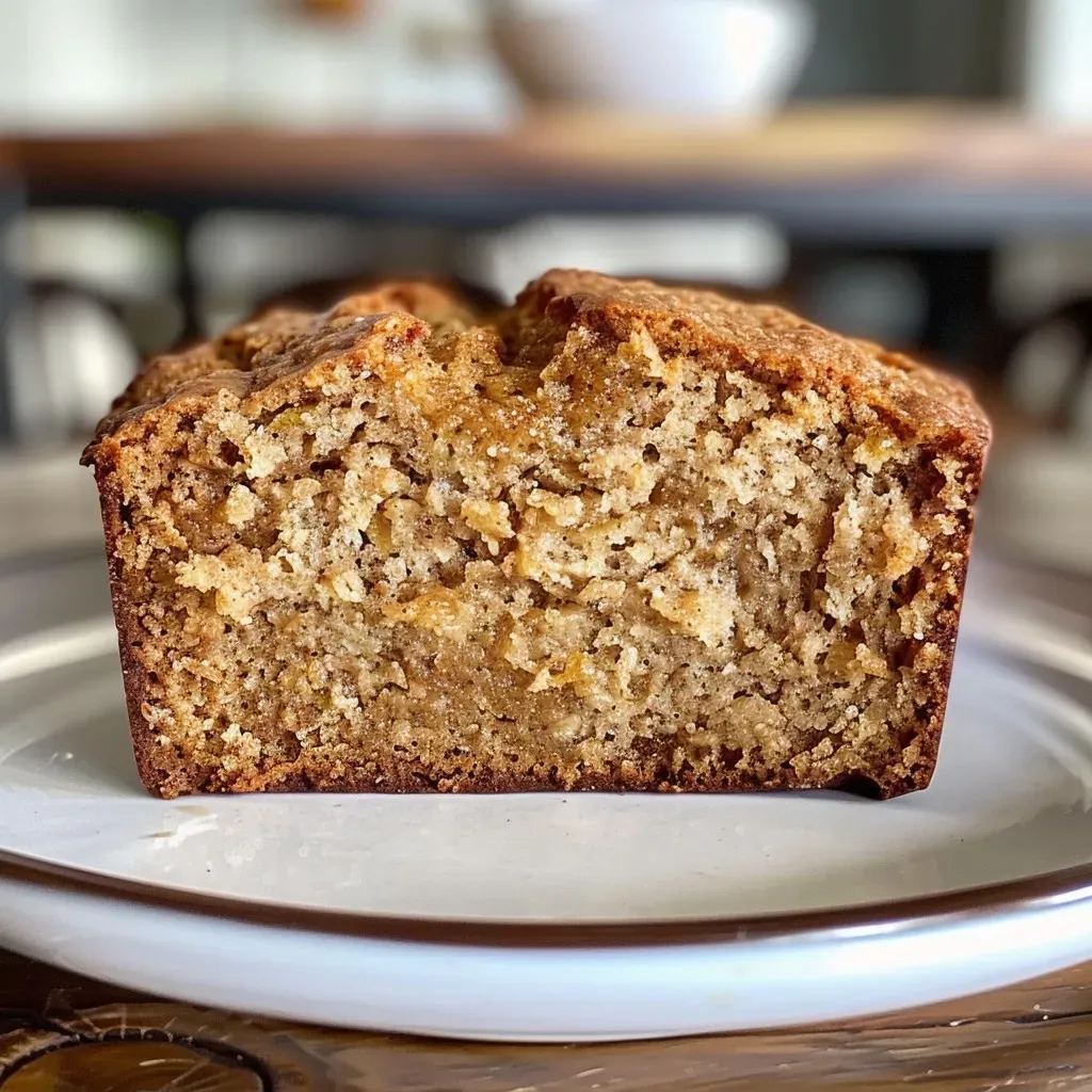 ['Close-up view of freshly baked apple cider bread with a golden crust.', 'Side view of apple cider bread showcasing its moist texture and apple chunks.', 'Detailed shot of apple cider bread emphasizing its warm, inviting appearance.', 'Slice of apple cider bread with visible spices and apple pieces, highlighting its homemade quality.']