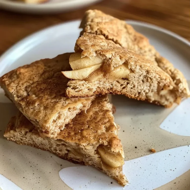 ['Close-up view of golden-brown apple cider scones with a dusting of cinnamon.', 'Side angle shot of freshly baked apple cider scones, showcasing flaky texture and apple pieces.', 'Appetizing apple cider scones arranged on a plate, highlighting their rustic appearance.', 'Detailed image of apple cider scones with a sprinkle of cinnamon, captured in natural light.']