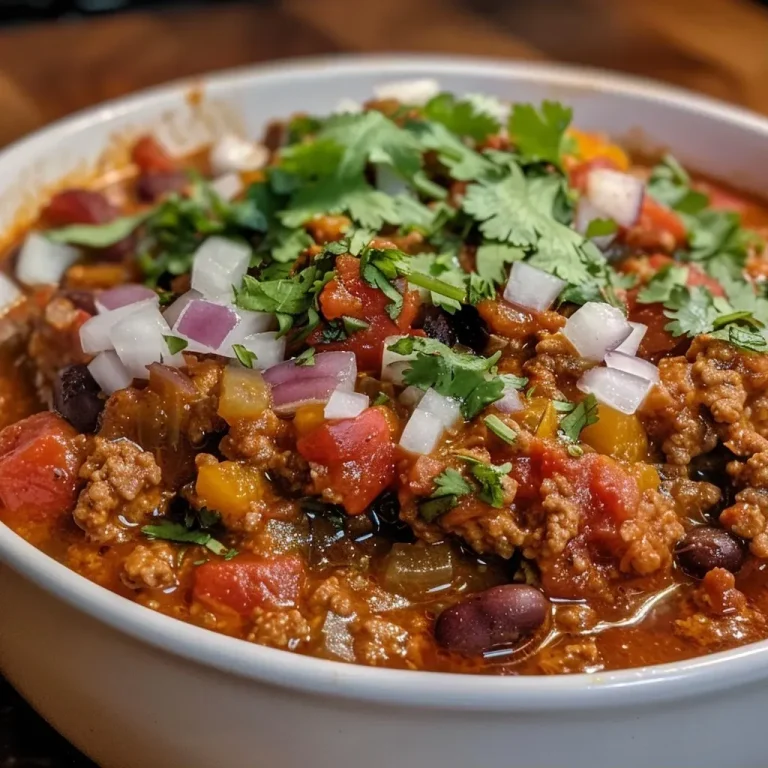 ['A close-up view of vibrant Apple Cider Turkey Chili in a bowl, showcasing its chunky ingredients.', 'Side photo of a steaming bowl of Apple Cider Turkey Chili, displaying beans, tomatoes, and herbs.', 'Detailed shot of Apple Cider Turkey Chili, highlighting ground turkey and colorful vegetables.', 'Close-up image of a hearty bowl of Apple Cider Turkey Chili garnished with fresh cilantro.']