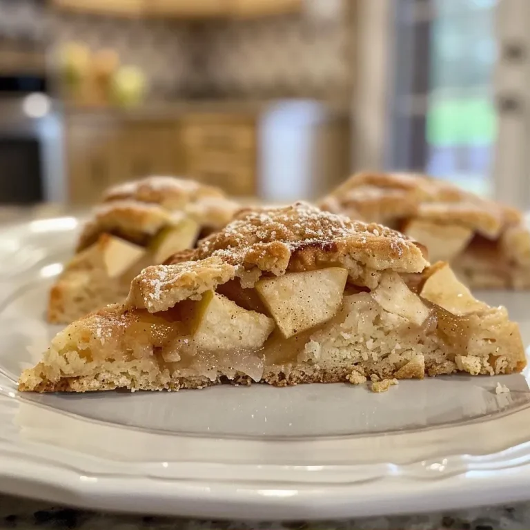 ['Close-up side view of apple pie scones drizzled with cider glaze.', 'Juicy apple pie scones with a shiny cider glaze showcasing diced apples.', 'Tasty apple pie scones, golden brown and topped with a sweet glaze.', 'Freshly baked apple pie scones with a light glaze, showing flaky texture.']